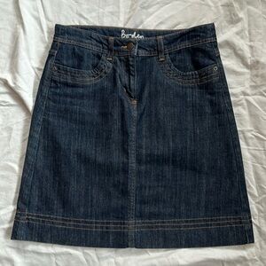 Boden size 6 petite dark denim skirt
